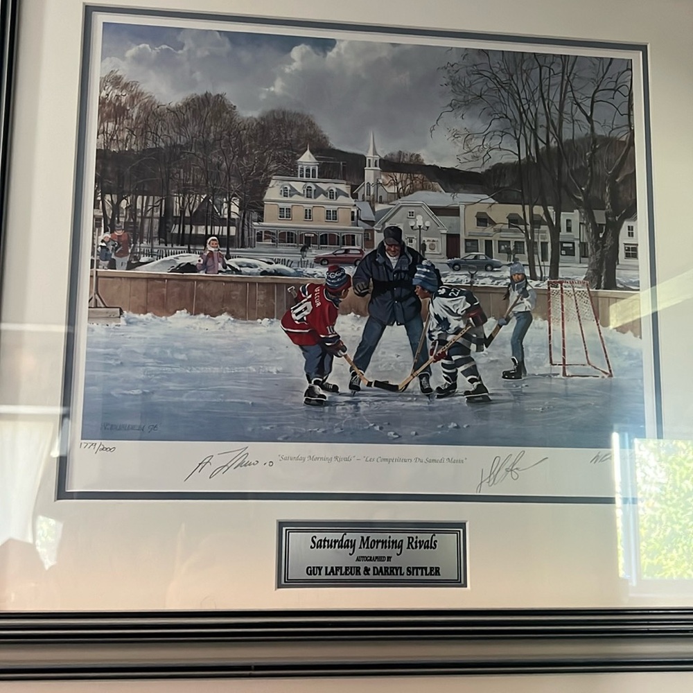 Saturday morning rivals autographed bye guy lafleur and Darryl sittler !!!!!!